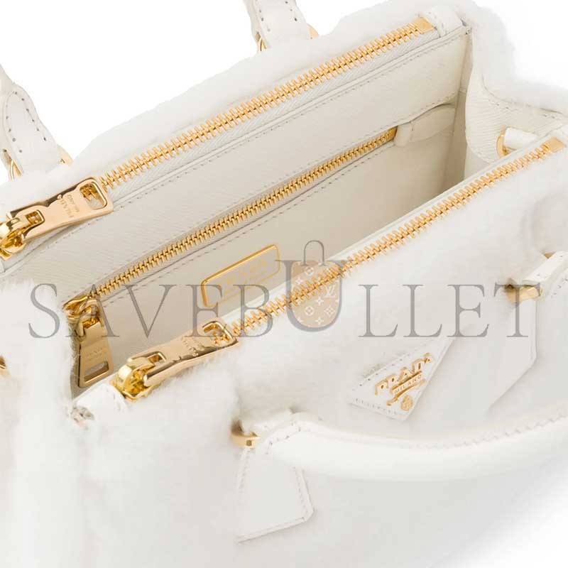 PRADA GALLERIA SHEARLING MINI BAG 1BA906 (20*14.5*9.5cm)